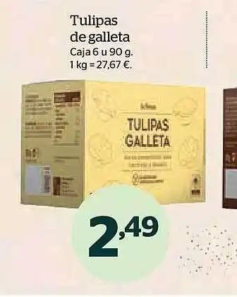 La Sirena Tulipas de galleta caja 6 oferta