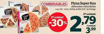 La Sirena 2a unidad -30% pizza super fina diferentes variedades oferta