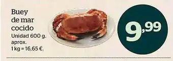 Buey de mar cocido