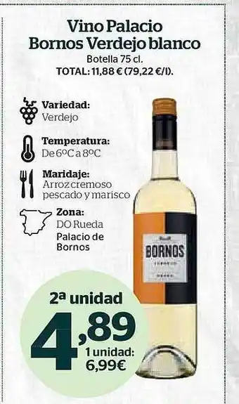 La Sirena Vino palacio bornos verdejo blanco botella oferta