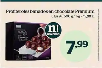 La Sirena Profiteroles bañados en chocolate premium caja 9 oferta