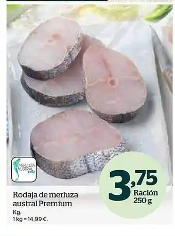 La Sirena Rodaja de merluza austral premium kg oferta
