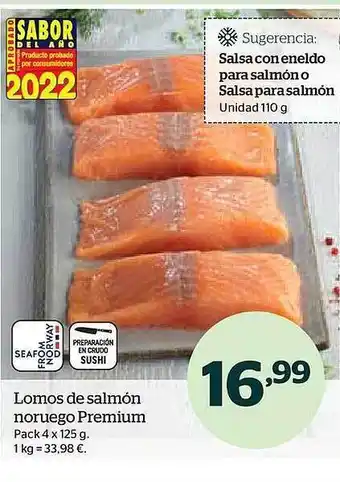 La Sirena Lomos de salmón noruego premium pack 4 oferta