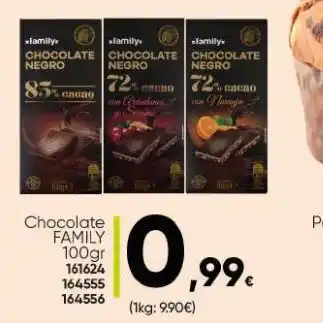 Family Cash Chocolate family 100gr family cash oferta