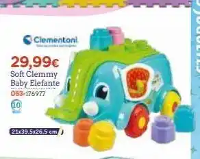 Super Juguete 29,99€ soft clemmy baby elefante 053-176977 10 clementoni 21x39,5x26,5 cm oferta