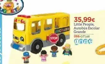 35,99€ little people, archard autobús escolar grande 058-gtl68 1000 stop