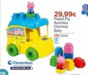 Super Juguete Clementoni 24x18.5x28 cm 29,99€ peppa pig autobús clemmy baby 198-17248 mamanus oferta
