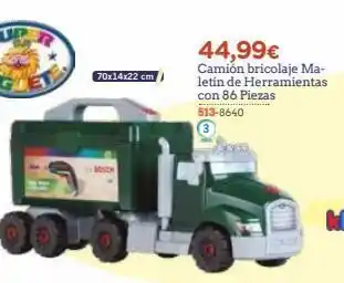 Super Juguete 70x14x22 cm bosch 44,99€ camión bricolaje ma-letín de herramientas con 86 piezas 513-8640 3 oferta