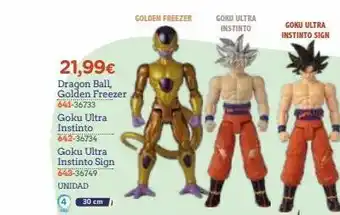 Super Juguete 21,99€ dragon ball, golden freezer 641-36733 goku ultra instinto 642-36734 goku ultra instinto sign 643-36749 unidad 30 oferta