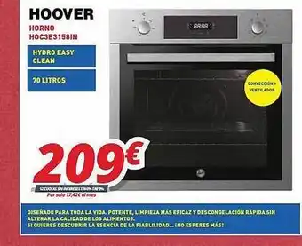 Mi electro Hoover horno hoc3e3158in oferta