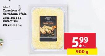 Lidl Canelones de trufa y foie oferta