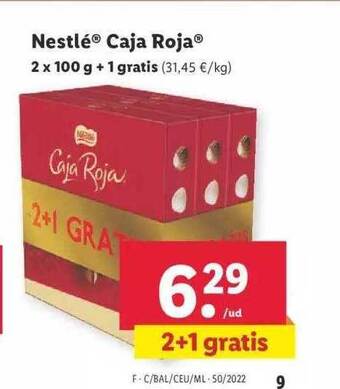 Lidl Nestlé caja roja oferta