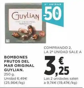 Supercor 2a unidad -50% bombones frutos del mar original guylian oferta