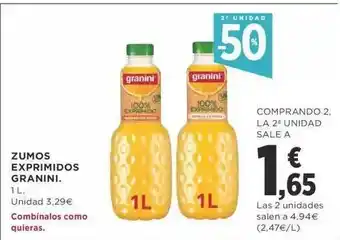 Supercor 2a unidad -50% zumos exprimidos granini oferta