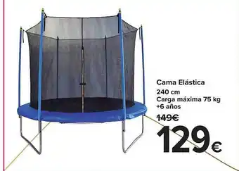 Carrefour Cama elástica 240cm carga máxima 75kg +6 años oferta