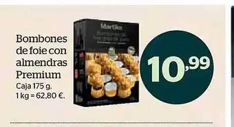 La Sirena Bombones de foie con almendras premium caja oferta
