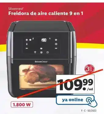 Lidl Silvercrest freidora de aire caliente 9 en 1 oferta