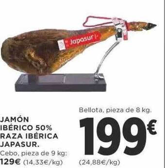 Supercor Jamón ibérico 50% raza ibérica japasur oferta