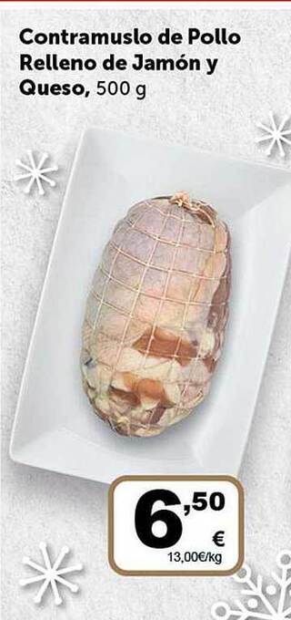 Masymas Contramuslo de pollo relleno de jamón y queso oferta