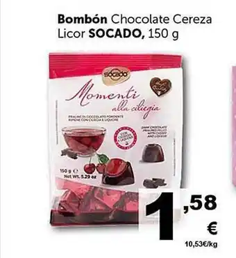 Masymas Bombón chocolate cereza licor socado oferta