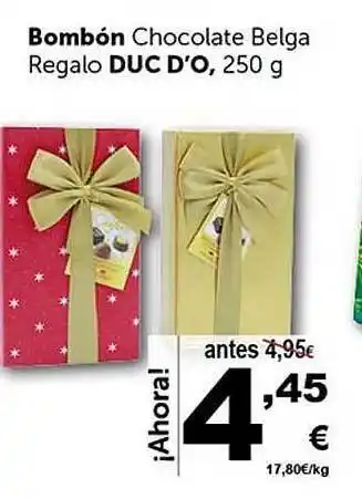 Masymas Bombón chocolate belga regalo duc d'o oferta