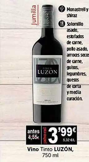 Masymas Vino tinto luzón oferta