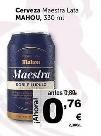 Masymas Cerveza maestra lata mahou oferta