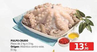 Alcampo Pulpo crudo oferta