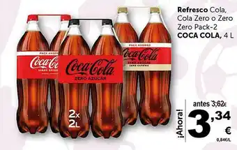 Masymas Refresco cola cola zero o zero zero pack-2 coca cola oferta