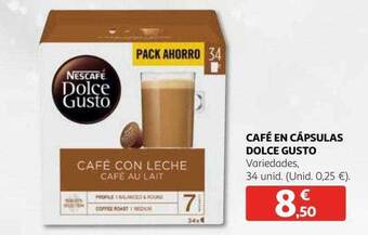 Alcampo Café en cápsulas dolce gusto oferta