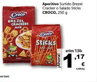Masymas Aperitivo surtido brezel cracker o salado sticks croco oferta