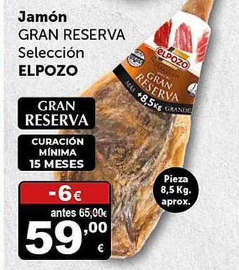 Masymas Jamón gran reserva selección elpozo oferta