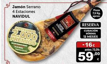 Masymas Jamón serrano 4 estaciones navidul oferta