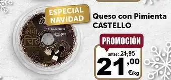 Queso con pimienta castello