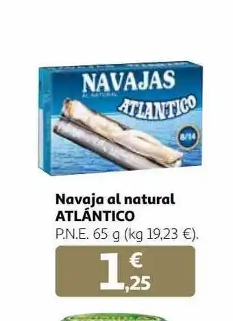 Alcampo Navaja al natural atlántico oferta