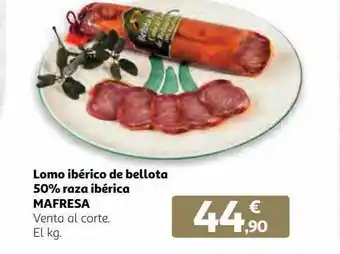 Alcampo Lomo ibérico de bellota 50% raza ibérica mafresa oferta
