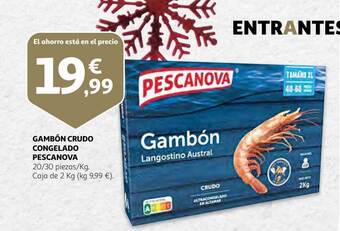 Alcampo Gambón crudo congelado pescanova oferta