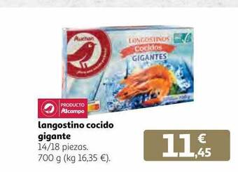 Alcampo Langostino cocido gigante oferta