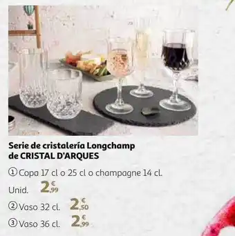 Alcampo Serie de cristalería longchamp de cristal d'arques oferta