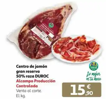 Alcampo Centro de jamón gran reserva 50% raza duroc oferta
