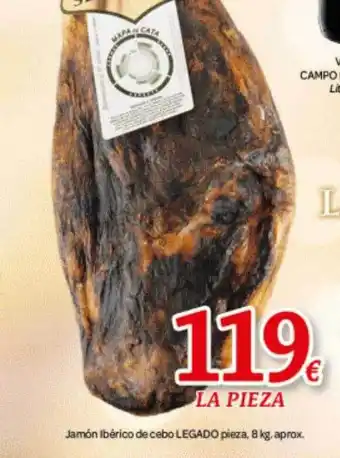 Alsara Supermercados Jamón ibérico de cebo legado pieza oferta