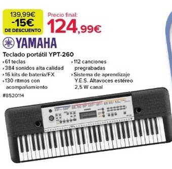 Costco Yamaha teclado portátil ypt-260 oferta