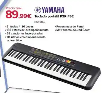 Costco Yamaha teclado portátil psr-f52 oferta