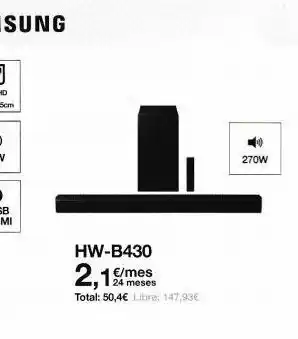 Orange Hw-b430 2,1 €/mes 24 meses total: 50,4€ libre: 147,93€ 270w oferta