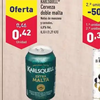 ALDI Cerveza doble malta oferta