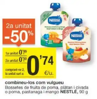 BonpreuEsclat Bossetes De Fruita De Poma, Plàtan i Civada o Poma, Pastanaga i Mango Nestlé 90g oferta