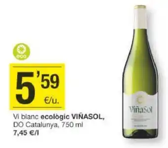 BonpreuEsclat Vi Blanc Ecologic Viñasol Do Catalunya 750ml oferta
