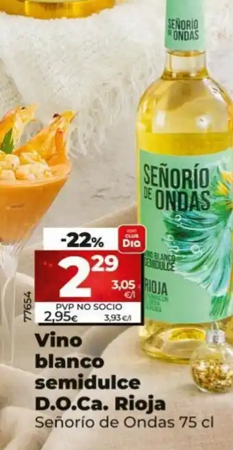 Dia Vino Blanco Semidulce D.O.Ca. Rioja oferta