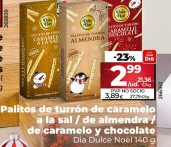Dia Palitos de Turrón de Caramelo a la Sal / de Almendra/ de Caramelo y Chocolate oferta