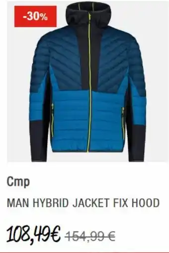 Forum Sport -30% 108,49€ 454,99 € cmp man hybrid jacket fix hood oferta